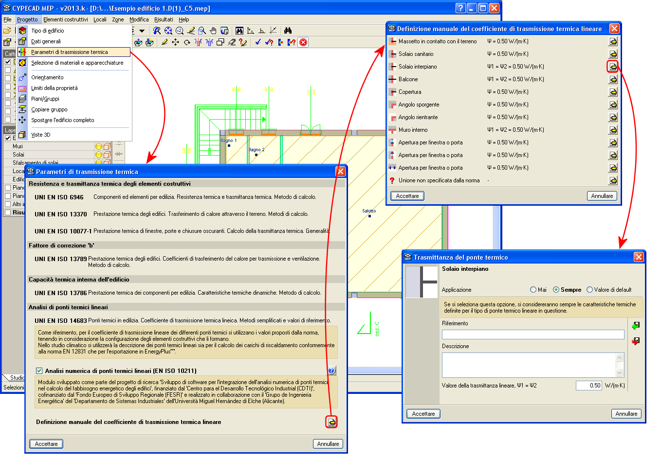 Ponti termici lineari in CYPECAD MEP